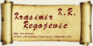 Krasimir Regojević vizit kartica